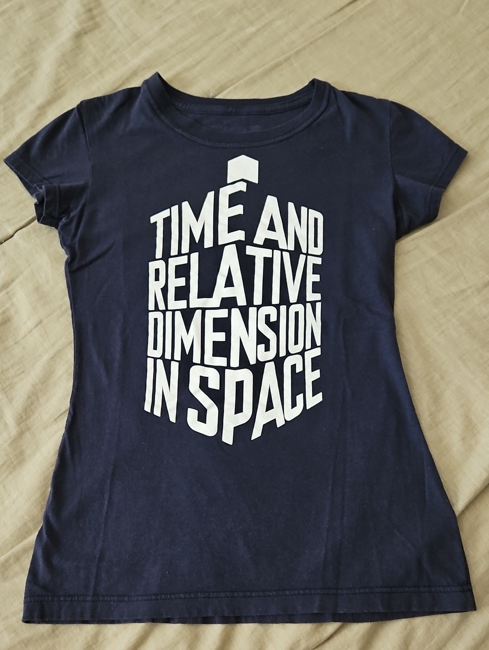 Navy Dr Who Tardis Tee | "Time and Relative Dimension in Space"
